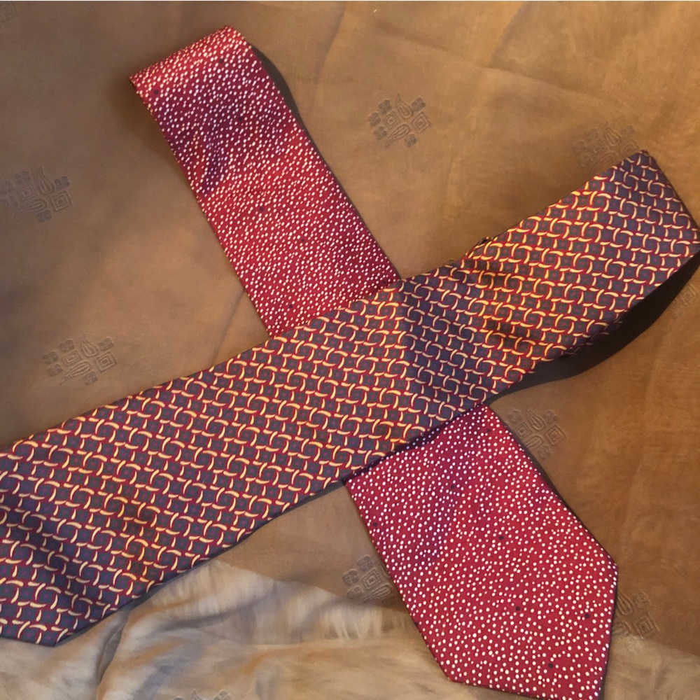 Oscar de la Renta and Christian Dior Luxury traditional  silk ties.